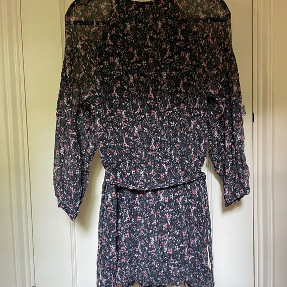 AllSaints Black Kaylee Sketch Playsuit - Picture 3 of 4